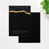 抽象芸術マーブルブラック金ゴールドイヤリングディスプレイカード (デスク)