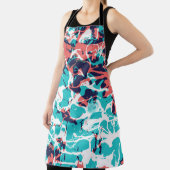 抽象芸術マーブル紙アート背景 エプロン (インサイチュ)