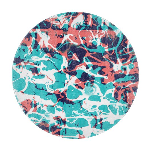 抽象芸術マーブル紙アート背景 カッティングボード (正面)