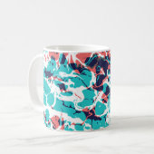 抽象芸術マーブル紙アート背景 コーヒーマグカップ (正面左)