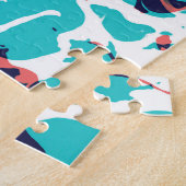 抽象芸術マーブル紙アート背景 ジグソーパズル (側面)