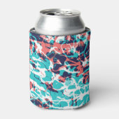 抽象芸術マーブル紙アート背景 缶クーラー (缶正面)