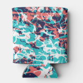 抽象芸術マーブル紙アート背景 缶クーラー (裏面)