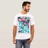 抽象芸術マーブル紙アート背景 Tシャツ (正面フル)