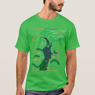 抽象芸術マーメイド水彩人魚 Tシャツ