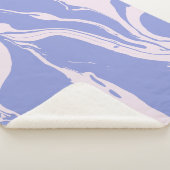 抽象芸術マーリーアートインラベンダーと赤面 シェルパブランケット (3/4)