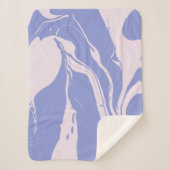 抽象芸術マーリーアートインラベンダーと赤面 シェルパブランケット (正面)
