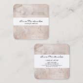 抽象芸術ミックスメディアニュートラルトーン スクエア名刺 (正面/裏面)