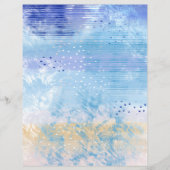 抽象芸術ミックスメディアブルーイエロースクラップブック紙 (正面)
