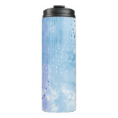 抽象芸術ミックスメディアブルーターコイズ黄 タンブラー (正面)