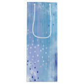 抽象芸術ミックスメディアブルーターコイズ黄 ワインギフトバッグ (正面)