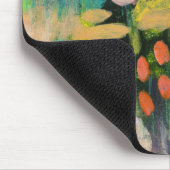 抽象芸術ミックスメディア初期のフローラア絵画ート マウスパッド (コーナー)