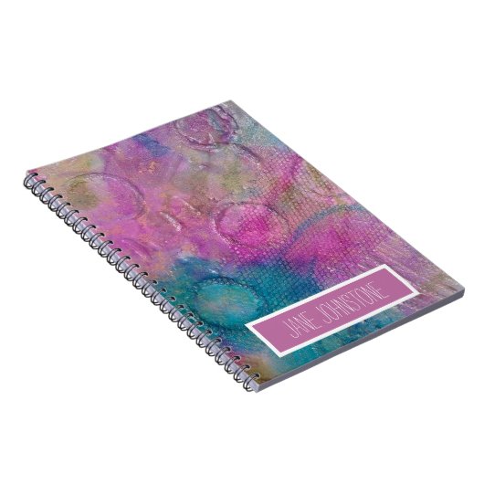 抽象芸術ミックスメディアinプルズとブルース ノートブック (右側)