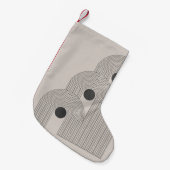 抽象芸術ミッドセンチュリーの幾何学模様 スモールクリスマスストッキング (正面 (吊り時))