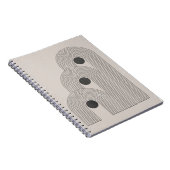 抽象芸術ミッドセンチュリーの幾何学模様 ノートブック (右側)