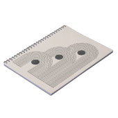 抽象芸術ミッドセンチュリーの幾何学模様 ノートブック (左側)