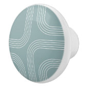 抽象芸術ミッドセンチュリースタイルラインアート セラミックノブ (右)