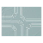 抽象芸術ミッドセンチュリースタイルラインアート テーブルクロス (正面(横))