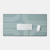 抽象芸術ミッドセンチュリースタイルラインアート デスクマット (キーボード&マウス)
