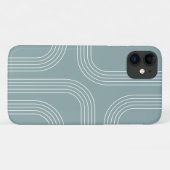 抽象芸術ミッドセンチュリースタイルラインアート Case-Mate iPhoneケース (裏面(横))
