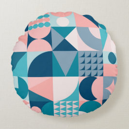 抽象芸術ミッドセンチュリーパターン装飾用クッション ラウンドクッション