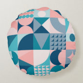 抽象芸術ミッドセンチュリーパターン装飾用クッション ラウンドクッション (裏面)