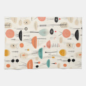 抽象芸術ミッドセンチュリーパターン キッチンタオル (横)