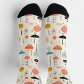 抽象芸術ミッドセンチュリーパターン ソックス (上部)
