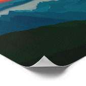 抽象芸術ミッドセンチュリーモダン山脈 ポスター (角)
