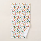 抽象芸術ミッドセンチュリーモダン自然 バスタオルセット (ハンドタオル)