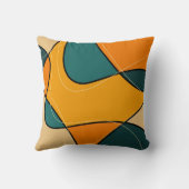 抽象芸術ミッドセンチュリーモダン クッション (裏面)