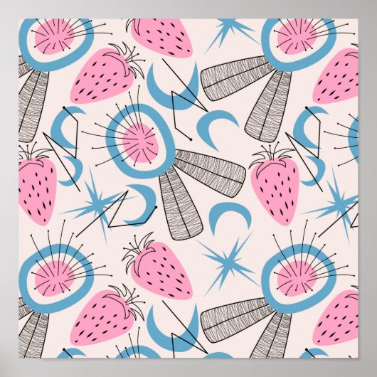 抽象芸術ミッドセンチュリーモダン ポスター (正面)