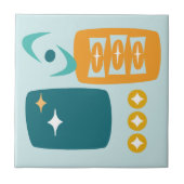 抽象芸術ミッドセンチュリー原子 タイル (正面)