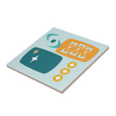 抽象芸術ミッドセンチュリー原子 タイル (側面)