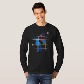抽象芸術ミニマシンプルリズムのミニマリストパターン Tシャツ (正面フル)