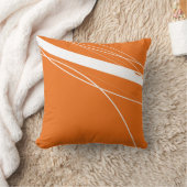 抽象芸術ミニマモダンリスト(オレンジ·ホワイト) クッション (ブランケット)