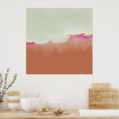 抽象芸術ミニマリストの風景コンセプチュアル絵画ズ ポスター (キッチン)