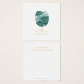 抽象芸術ミニマリストイヤリングジュエリー表示カード (正面&裏面)