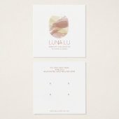 抽象芸術ミニマリストイヤリングジュエリー表示カード (正面&裏面)