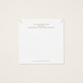 抽象芸術ミニマリストネックレスジュエリーディスプレイカード (裏面)