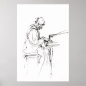 抽象芸術ミニマリストピアニスト – ポスター (正面)