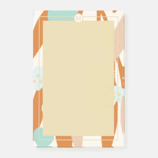 抽象芸術ミニマリストラブバレンタインハートブランチ ポストイット (正面)