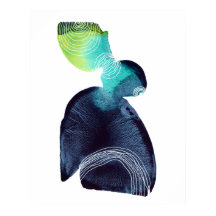 抽象芸術ミニマリスト水絵画色のポスター