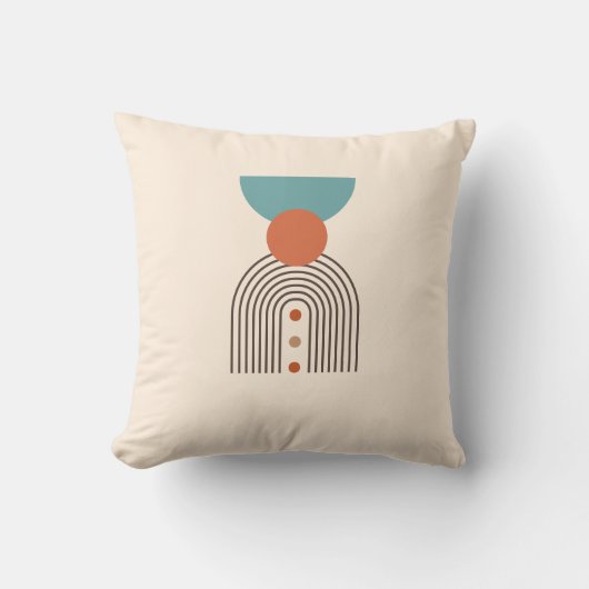 抽象芸術ミニマリストBoho美学ミニマル クッション (正面)