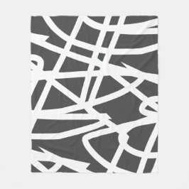 抽象芸術ミニマリズム白いライングレーブランケット フリースブランケット