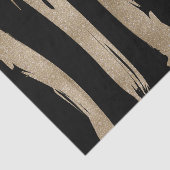 抽象芸術ミニマルなシックなブラック金ゴールドブラシのストローク 薄葉紙 (詳細)