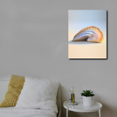 抽象芸術ミニマルなシーシェルのアートワーク メタルプリント