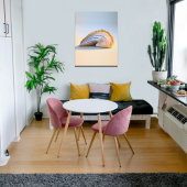 抽象芸術ミニマルなシーシェルのアートワーク メタルプリント