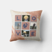 抽象芸術ミニマルな愛ペリカン写真 クッション (裏面)