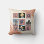 抽象芸術ミニマルな愛ペリカン写真 クッション (正面)